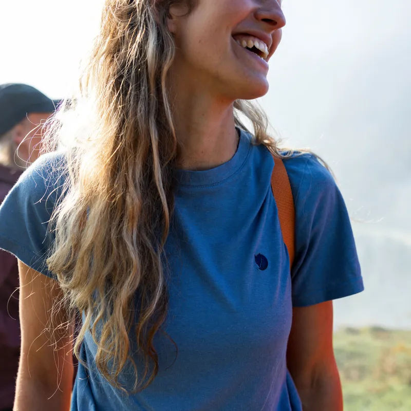 Fjallraven Hemp Blend T-Shirt Womens in Chalk Rose-6